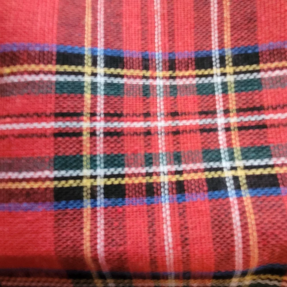 Plaid Holiday Throw Pillow Cover Set - Red and Green TARTAN PLAID 18x18